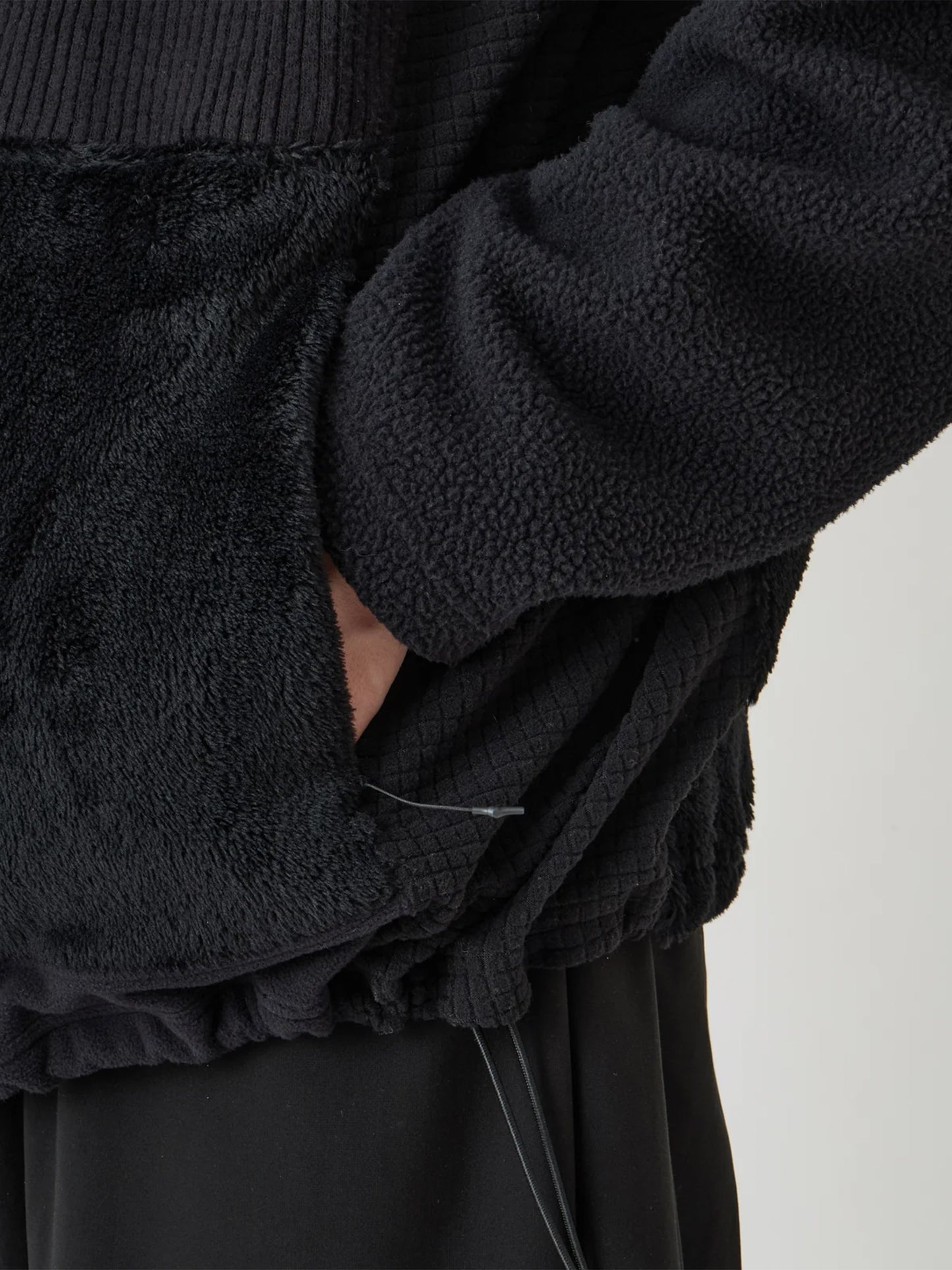 【White Mountaineering - ホワイトマウンテニアリング】POLARTEC FLEECE ZIP UP BLOUSON / BLACK (フリースブルゾン/ブラック)