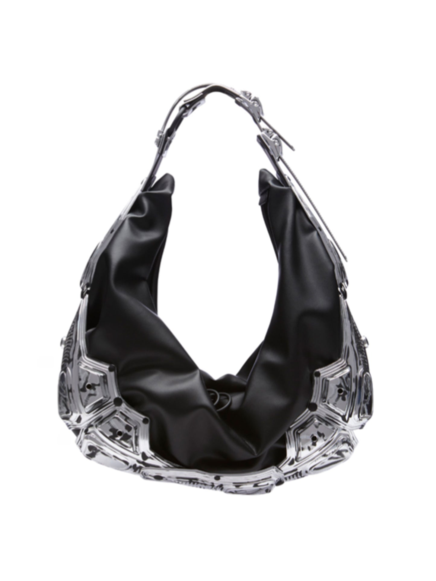 【INNERRAUM - インナーラム】Module M03 HALF MOON BAG / BLACK&SILVER （バッグ / ブラック&シルバー）