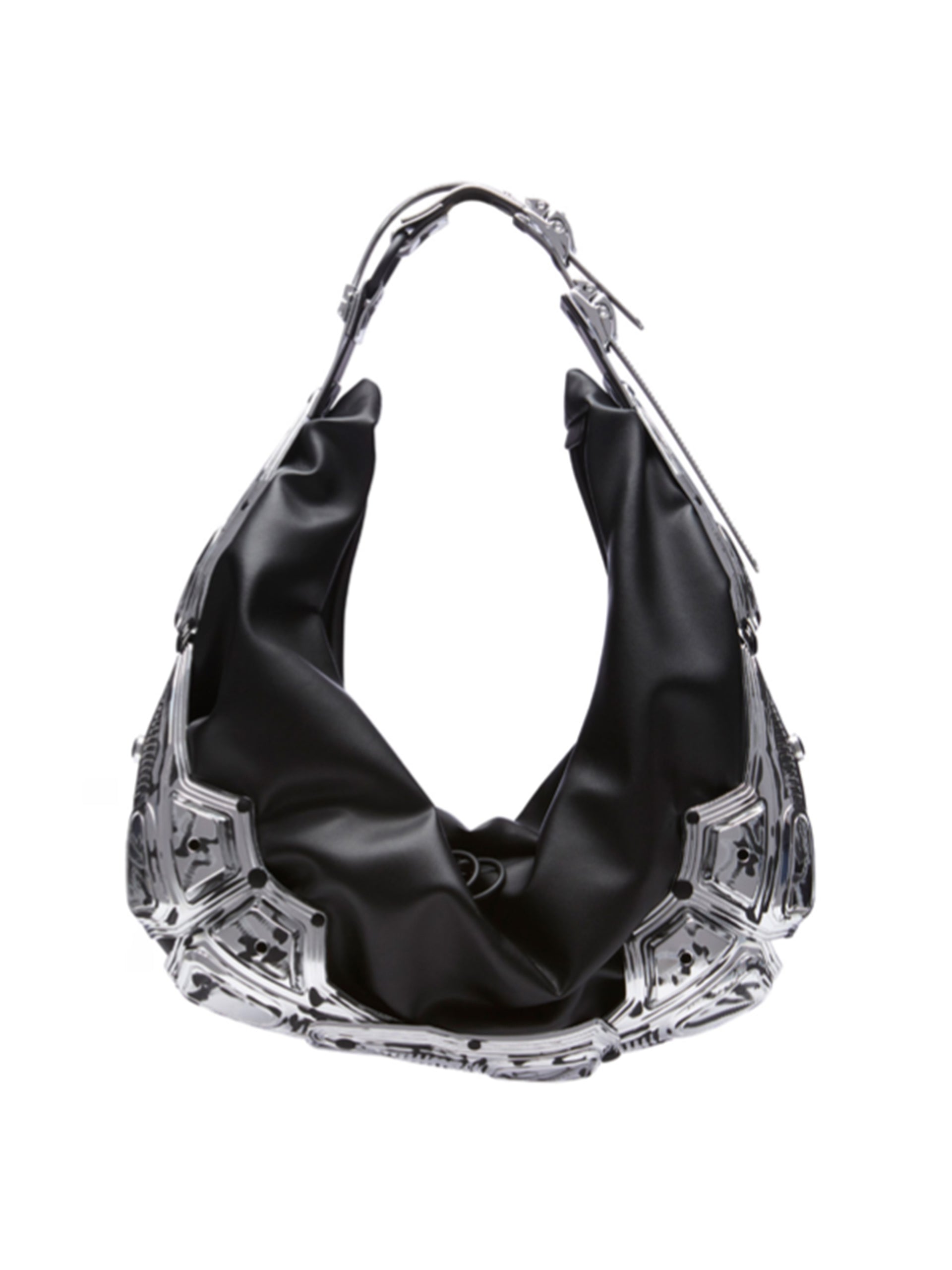 INNERRAUM - インナーラム】Module M03 HALF MOON BAG / BLACK&SILVER  