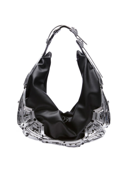 【INNERRAUM - インナーラム】Module M03 HALF MOON BAG / BLACK&SILVER （バッグ / ブラック&シルバー）