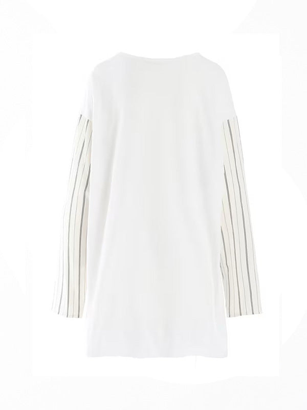 【Y's - ワイズ】COMBINATION HENLEY NECK BLOUSE / WHITE (ブラウス/ホワイト)