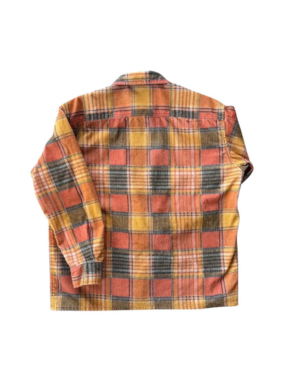 【SWJP - エスダブリュージェイピー】CORDUROY PLAID ZIP UP SHIRT / MULTI（シャツ/マルチ)