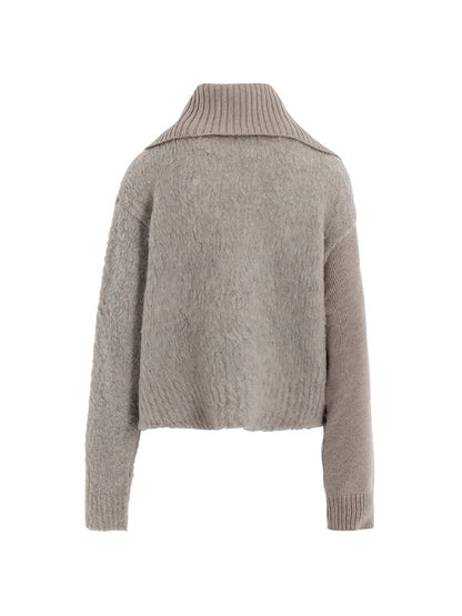 【Y's - ワイズ】TOGGLE BUTTON ASYMMETRIC CARDIGAN / BEIGE (ニット/ベージュ)