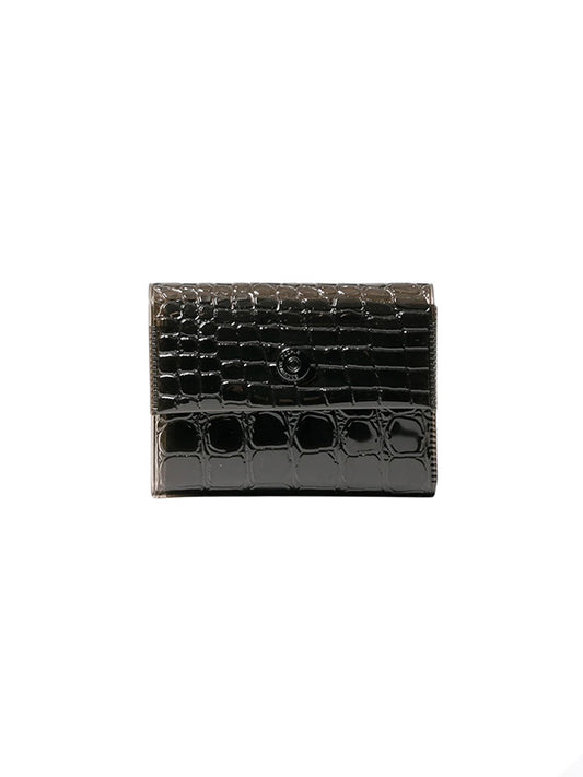 【beautiful people - ビューティフルピープル】nothing to hide vinyl mini wallet / DEEP BLACK（ウォレット/ディープブラック)