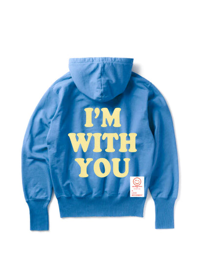 【Perfect ribs®×ALM】(I’ M WITH YOU) Basic Hoodie / Blue(パーカー/ブルー)