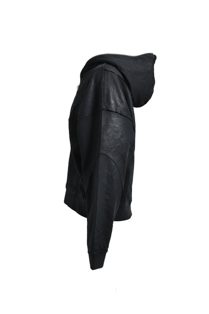 【BREATH - ブレス】  COATING ZIP UP HOODIE / BLACK （フーディー/ブラック)
