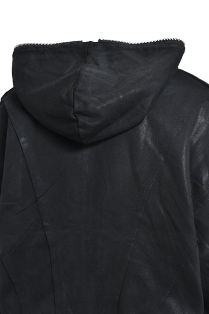【BREATH - ブレス】  COATING ZIP UP HOODIE / BLACK （フーディー/ブラック)