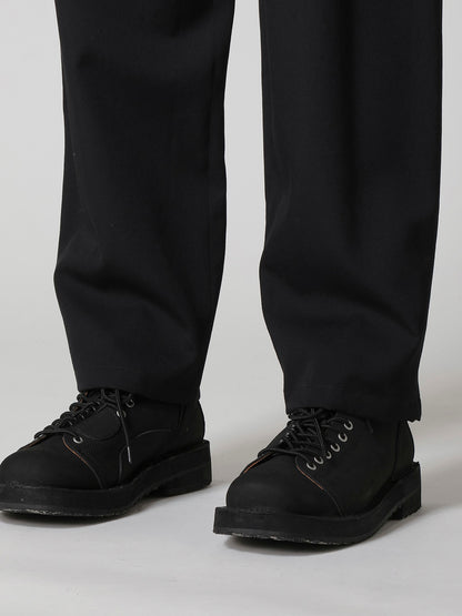 【Yohji Yamamoto POUR HOMME - ヨウジヤマモト プールオム】REGULATION GABARDINE STANDARD STRING PANTS（パンツ/ ブラック)