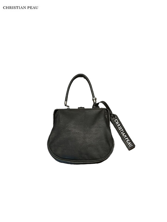 【Christian Peau - クリスチャンポー】CP GAMAGUTHI HAND BAG 2 WAY  /BLACK(レザーバック/ブラック）