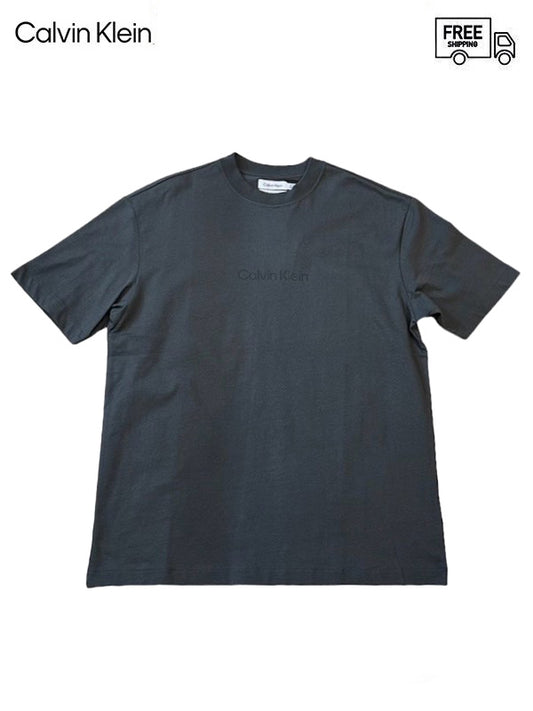 【Calvin Klein - カルバンクライン】SS STANDERD LOGO TEE / D GREEN(Tシャツ)