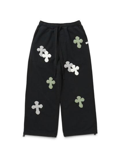 【Perfect ribs® × Y.A.R.N.】New Super Wide Sweat Pants (スウェットパンツ/ブラック)
