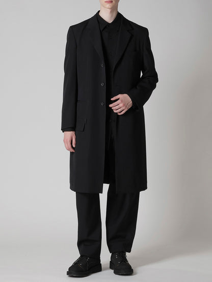 【Yohji Yamamoto POUR HOMME - ヨウジヤマモト プールオム】REGULATION GABARDINE STANDARD STRING PANTS（パンツ/ ブラック)
