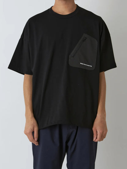 【White Mountaineering - ホワイトマウンテニアリング】WIDE POCKET T-SHIRT / BLACK (Tシャツ/ブラック)