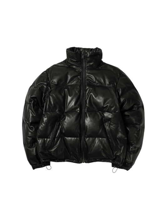 【A LEATHER - エーレザー】Down Jacket / Black Luxe(ジャケット/ブラック)