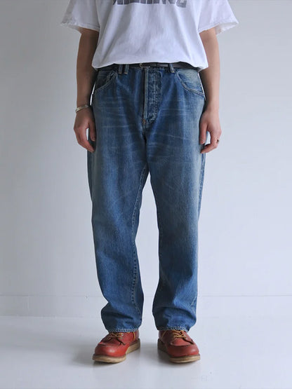 【ANACHRONORM - アナクロノーム】 CONTEXT-001 REGULAR TAPERED 5P PANTS/ FIVE YEAR WASH（パンツ/ウォシュブルー）