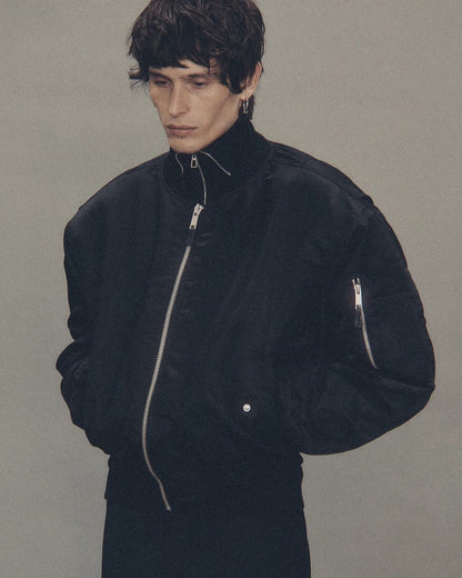 【entire studios - エンタイアスタジオ】CROPPED BROAD BOMBER / OIL (ジャケット/オイル)