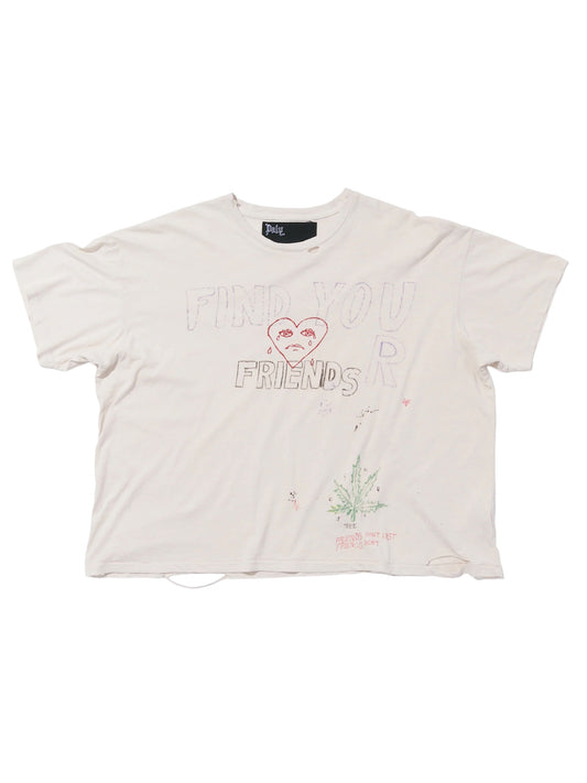 【PALY HOLLYWOOD - パリーハリウッド】Find Your Friends TEE / White(Tシャツ/ホワイト)