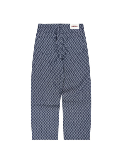 【PLEASURES - プレジャーズ】FORMULA BAGGY JEANS INDIGO CHECKER  / INDIGO (パンツ/インディゴ)