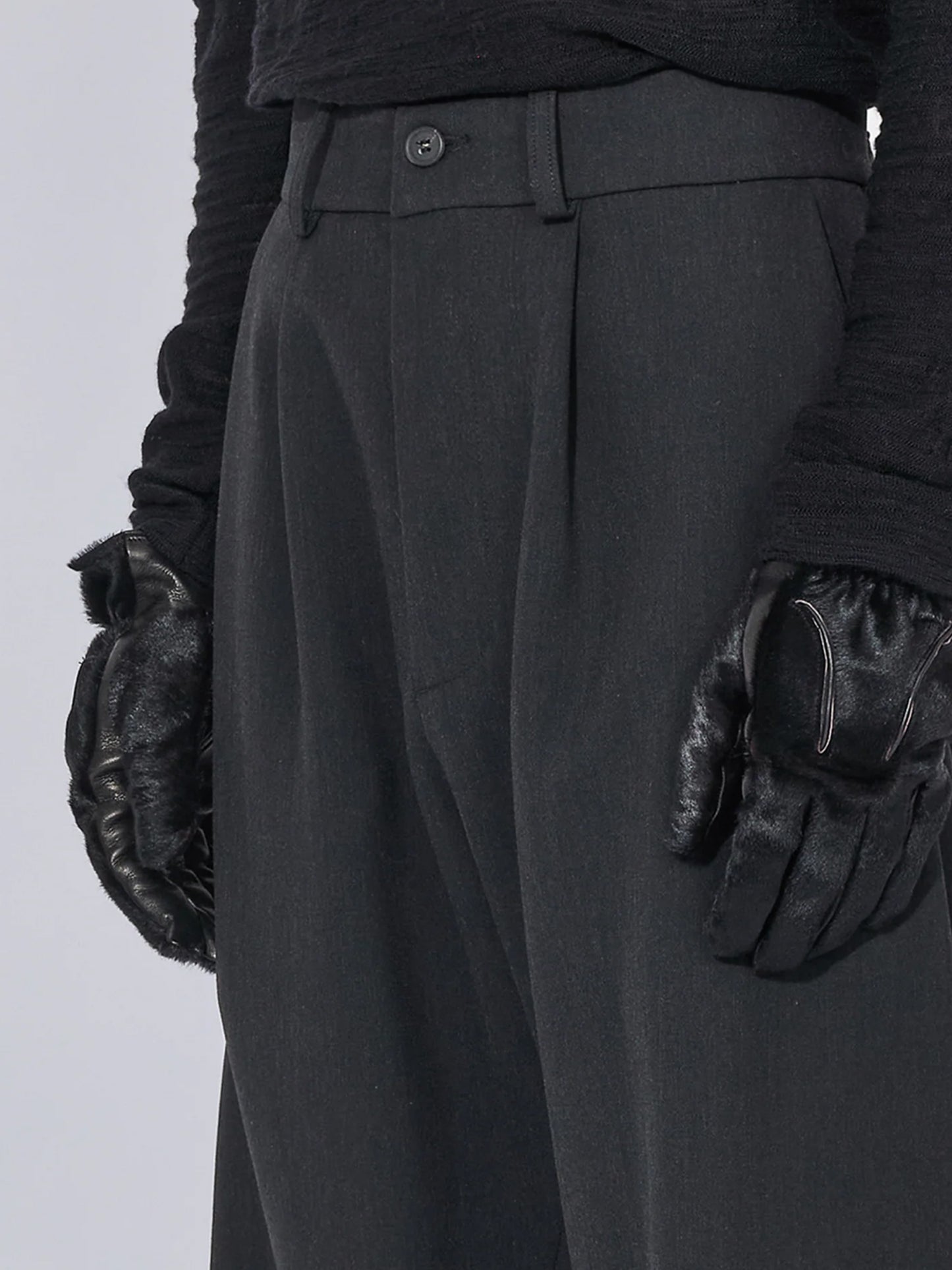 【_J. L - A. L_ - ジェイラル】Uvas Trousers / Shungite Black (トラウザーズ/シュグナイトブラック)