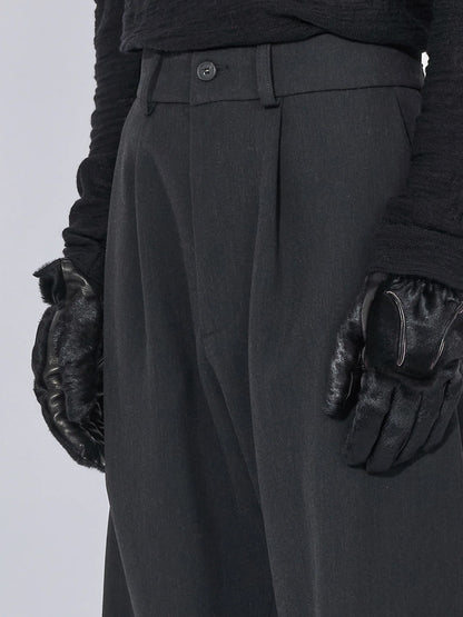 【_J. L - A. L_ - ジェイラル】Uvas Trousers / Shungite Black (トラウザーズ/シュグナイトブラック)