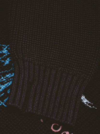 【Fucking Awesome- ファッキングオーサム】I LOVE YOU OVERDYED SWEATER / BLACK（セーター/ブラック)