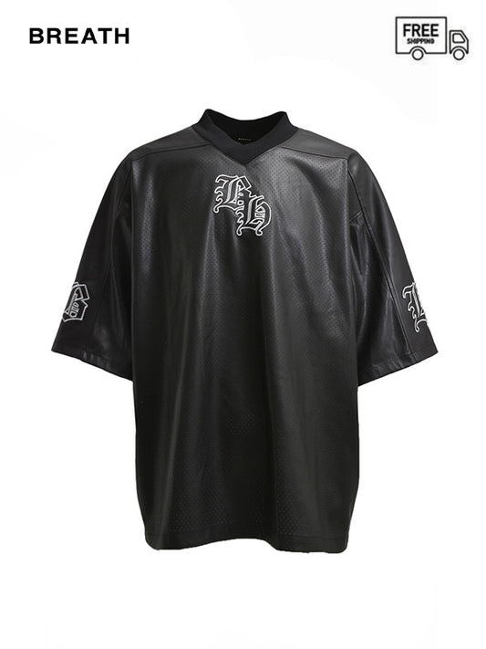 【BREATH - ブレス】 FAUX LEATHER GAME SHIRT(Tシャツ)