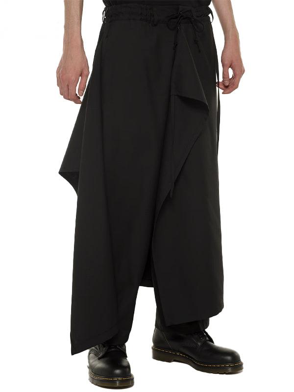 【Ground Y - グラウンドワイ】WOOL GABARDINE 3-WAY WRAP PANTS/BLACK(パンツ/ブラック)