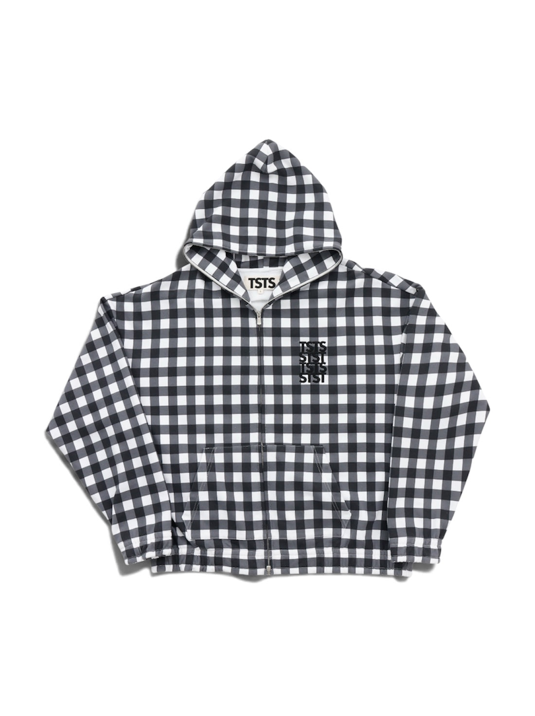 【TSTS -ティーエスティーエス】GINGHAM PRINT ZIPUP HOODIE / BLACK (フーディー/ブラック)