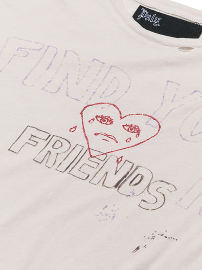 【PALY HOLLYWOOD - パリーハリウッド】Find Your Friends TEE / White(Tシャツ/ホワイト)