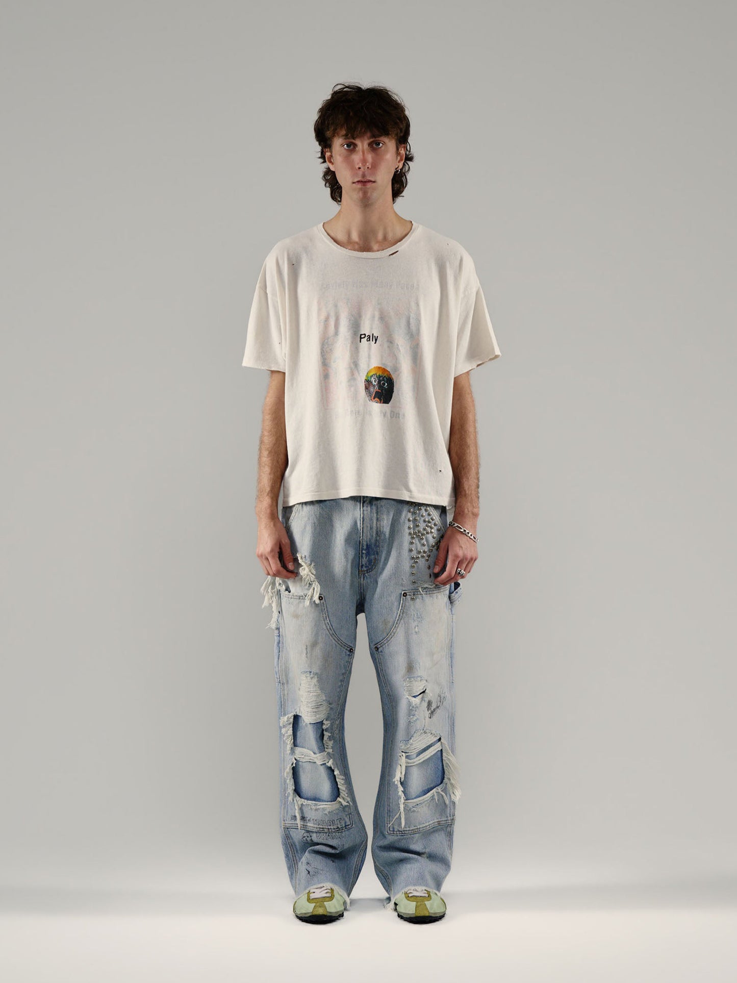 【PALY HOLLYWOOD - パリーハリウッド】ANXIETY TEE / WHITE(Tシャツ/ホワイト)