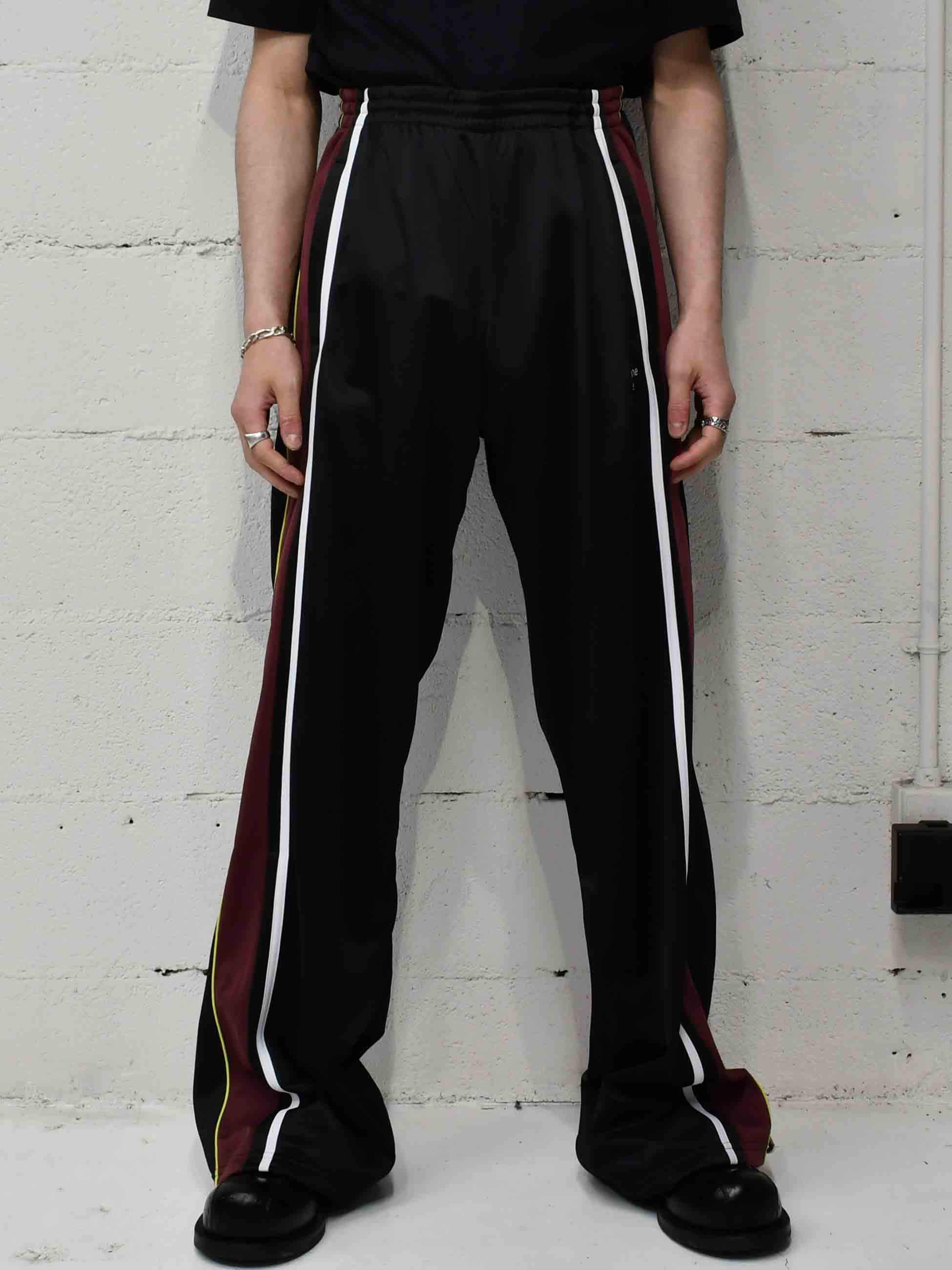 Martine Rose - マーティンローズ】WIDE LEG TRACKPANT / BLK BURGUNDY
