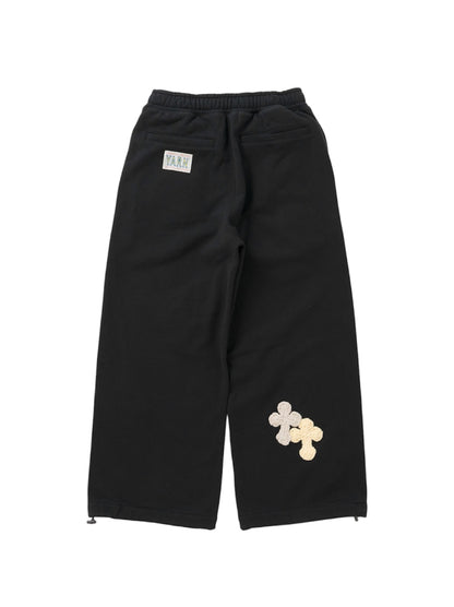 【Perfect ribs® × Y.A.R.N.】New Super Wide Sweat Pants (スウェットパンツ/ブラック)