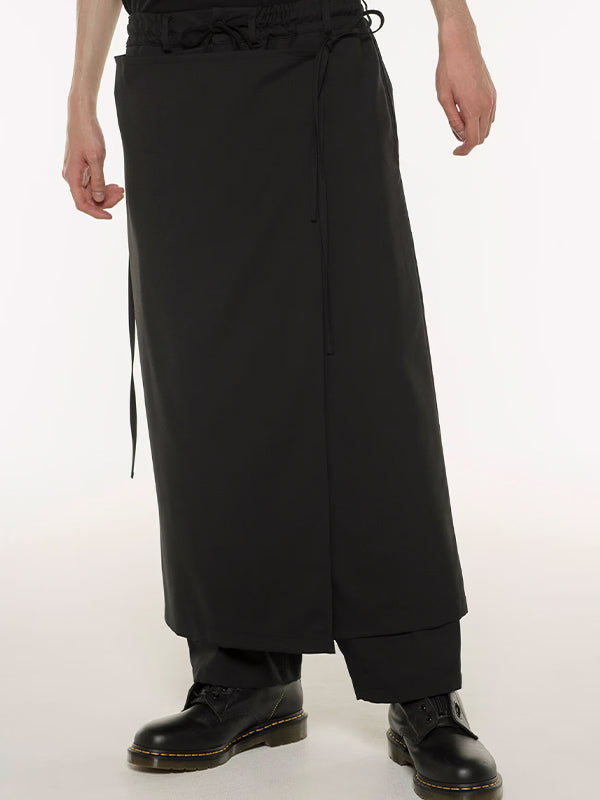 【Ground Y - グラウンドワイ】WOOL GABARDINE 3-WAY WRAP PANTS/BLACK(パンツ/ブラック)