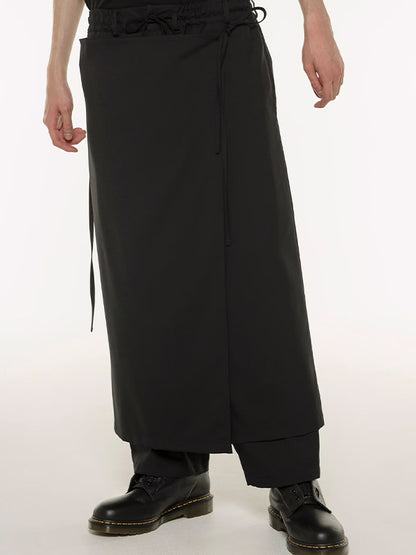 【Ground Y - グラウンドワイ】WOOL GABARDINE 3-WAY WRAP PANTS/BLACK(パンツ/ブラック)