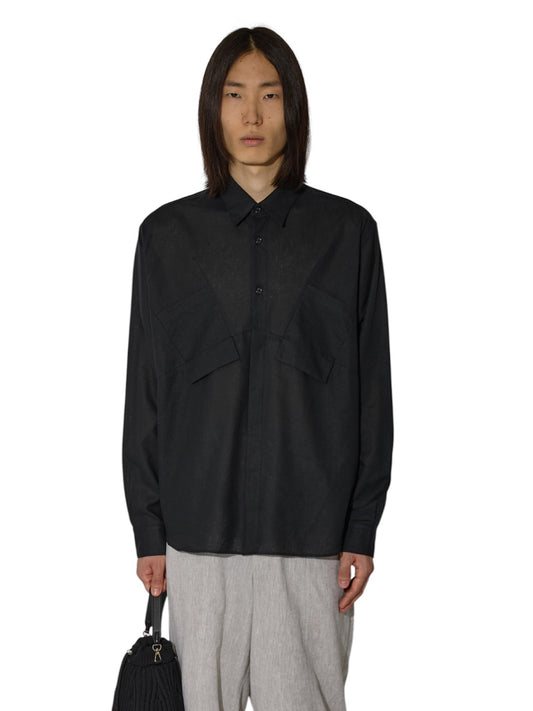 【_J. L - A. L_ - ジェイラル】Pieck Shirt / Black (シャツ/ブラック)