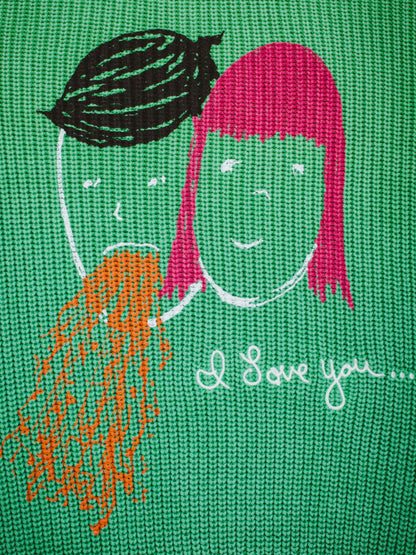 【Fucking Awesome- ファッキングオーサム】I LOVE YOU OVERDYED SWEATER / GREEN（セーター/グリーン)