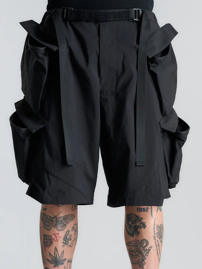 【ACRONYM - アクロニウム】SP56A-M / Nylon Stretch Double Cargo Short Pant Gen. 1 / Black(ショーツ/ブラック)