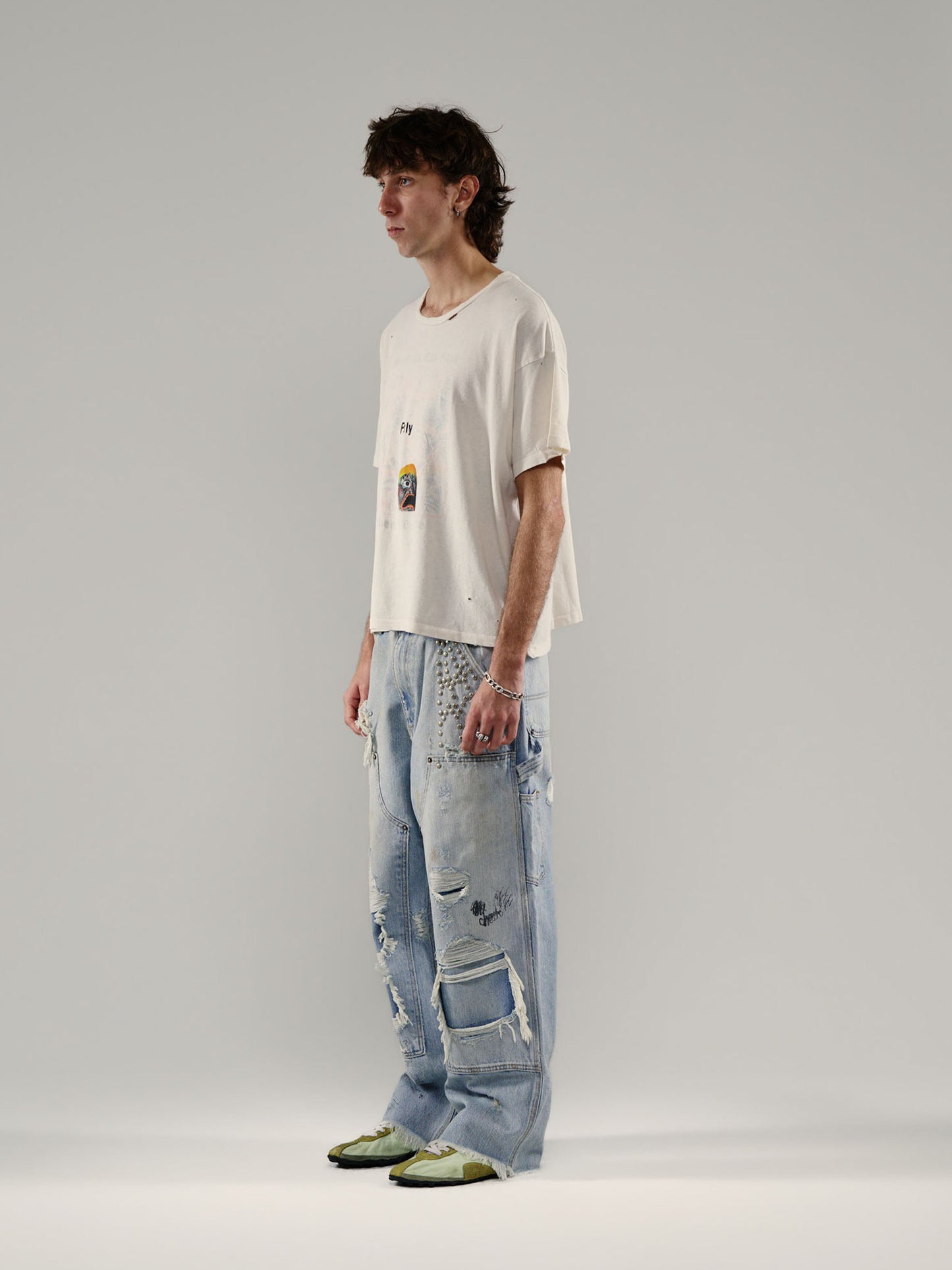 【PALY HOLLYWOOD - パリーハリウッド】ANXIETY TEE / WHITE(Tシャツ/ホワイト)