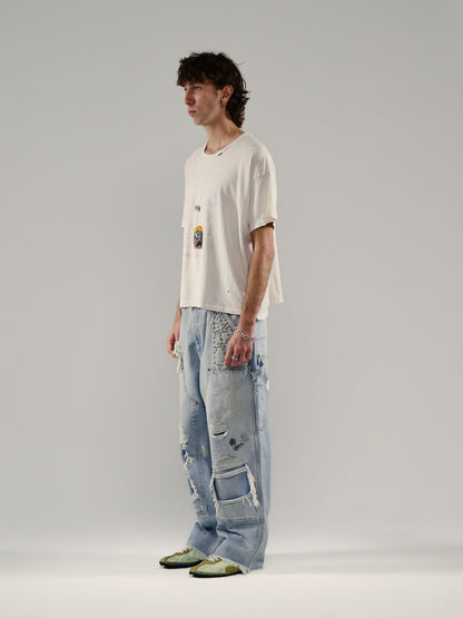 【PALY HOLLYWOOD - パリーハリウッド】ANXIETY TEE / WHITE(Tシャツ/ホワイト)