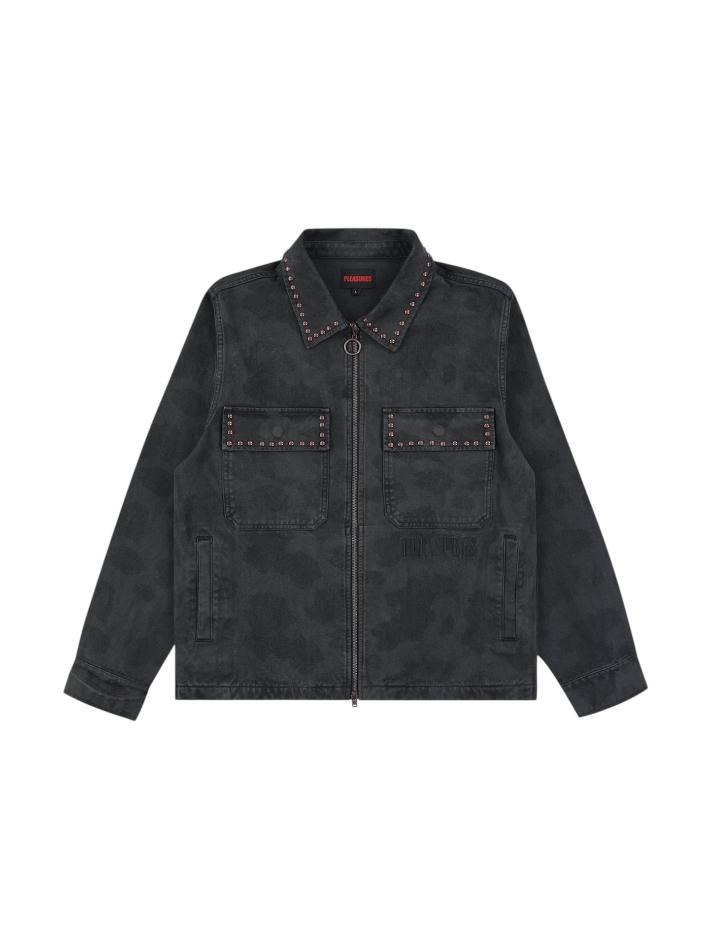 【PLEASURES - プレジャーズ】COWHIDE WORK JACKET / BLACK (ジャケット/ブラック)