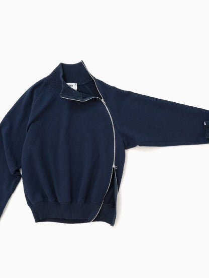 【Perfect ribs® - パーフェクトリブス】Zip Turtle Neck Sweat Shirt / Navy(タートルネックスウェットシャツ/ネビー)