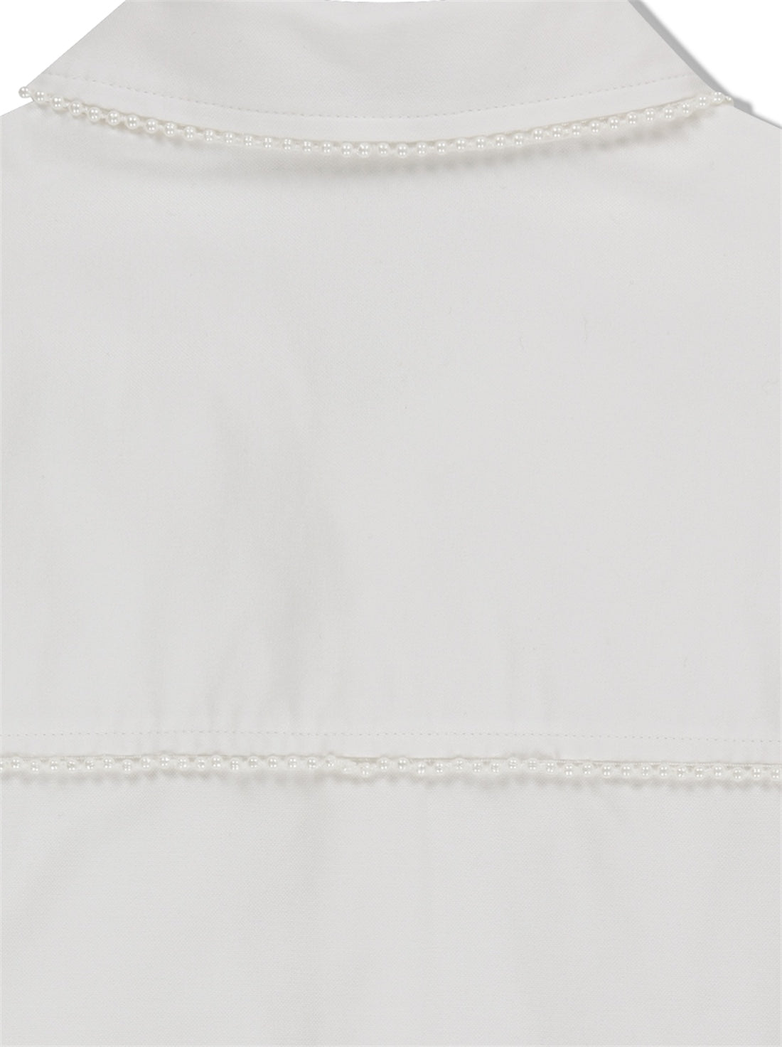 【KIMHEKIM - キムヘキム】PEARL TRIMMED SHIRT (シャツ/ホワイト)
