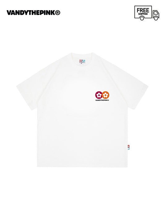 【VANDY THE PINK - ヴァンディー・ザ・ピンク】VTP FLOWER LOGO TEE （Tシャツ/ホワイト)