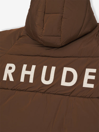 50%OFF【RHUDE - ルード】Rhude Logo Puffer Jacket (アウター/ブラウン)