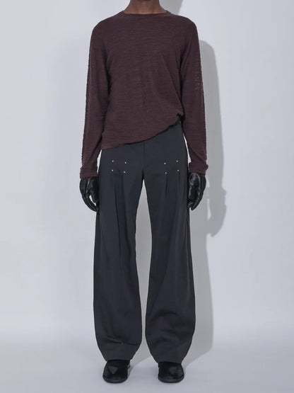 【_J. L - A. L_ - ジェイラル】Draag Trousers / Shungite Black (トラウザーズ/シュグナイト)