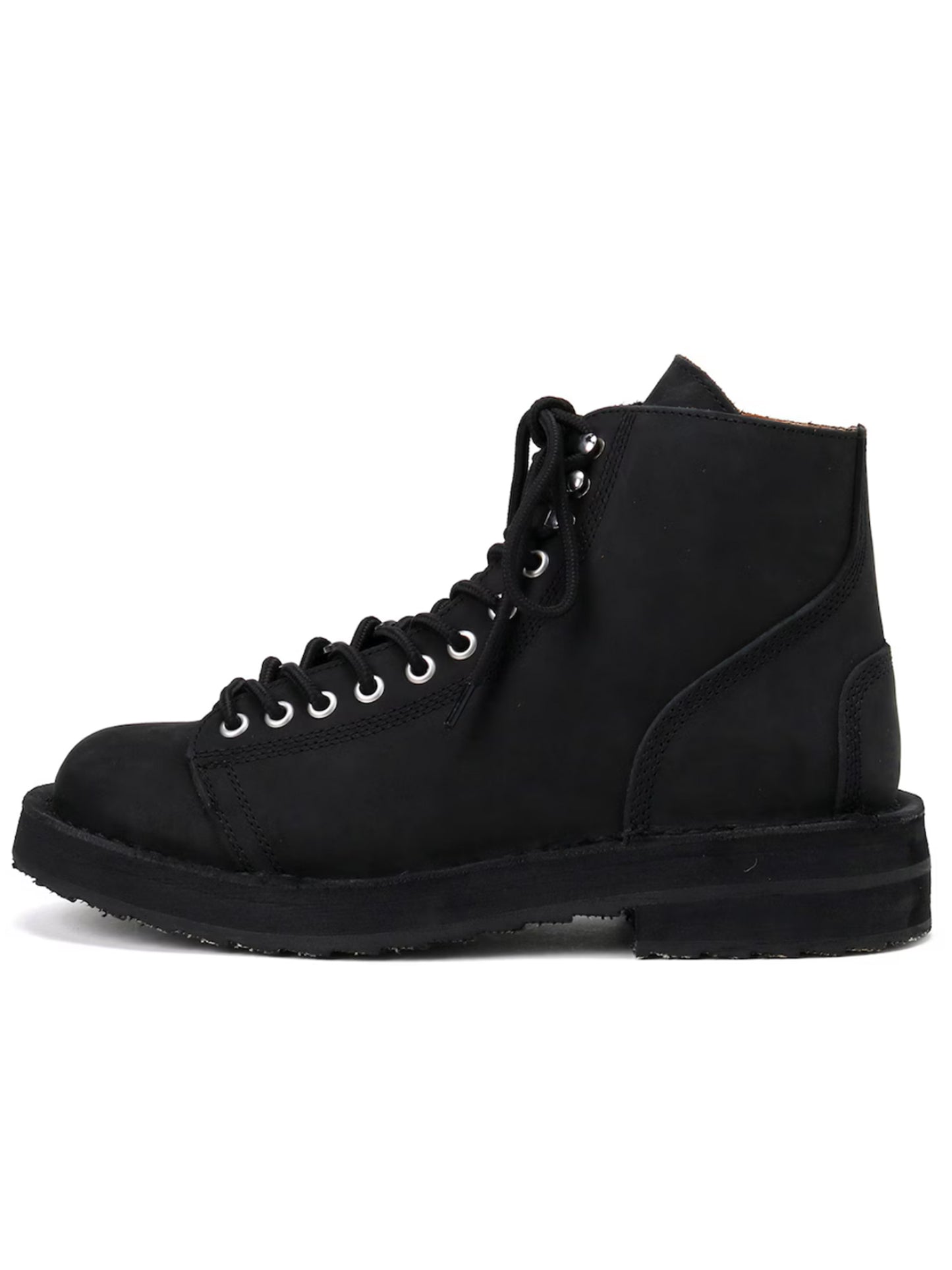 【Yohji Yamamoto POUR HOMME - ヨウジヤマモト プールオム】MAT SMOOTH LEATHER ZIP BIKER BOOTS / BLACK(ブラック/ブーツ)