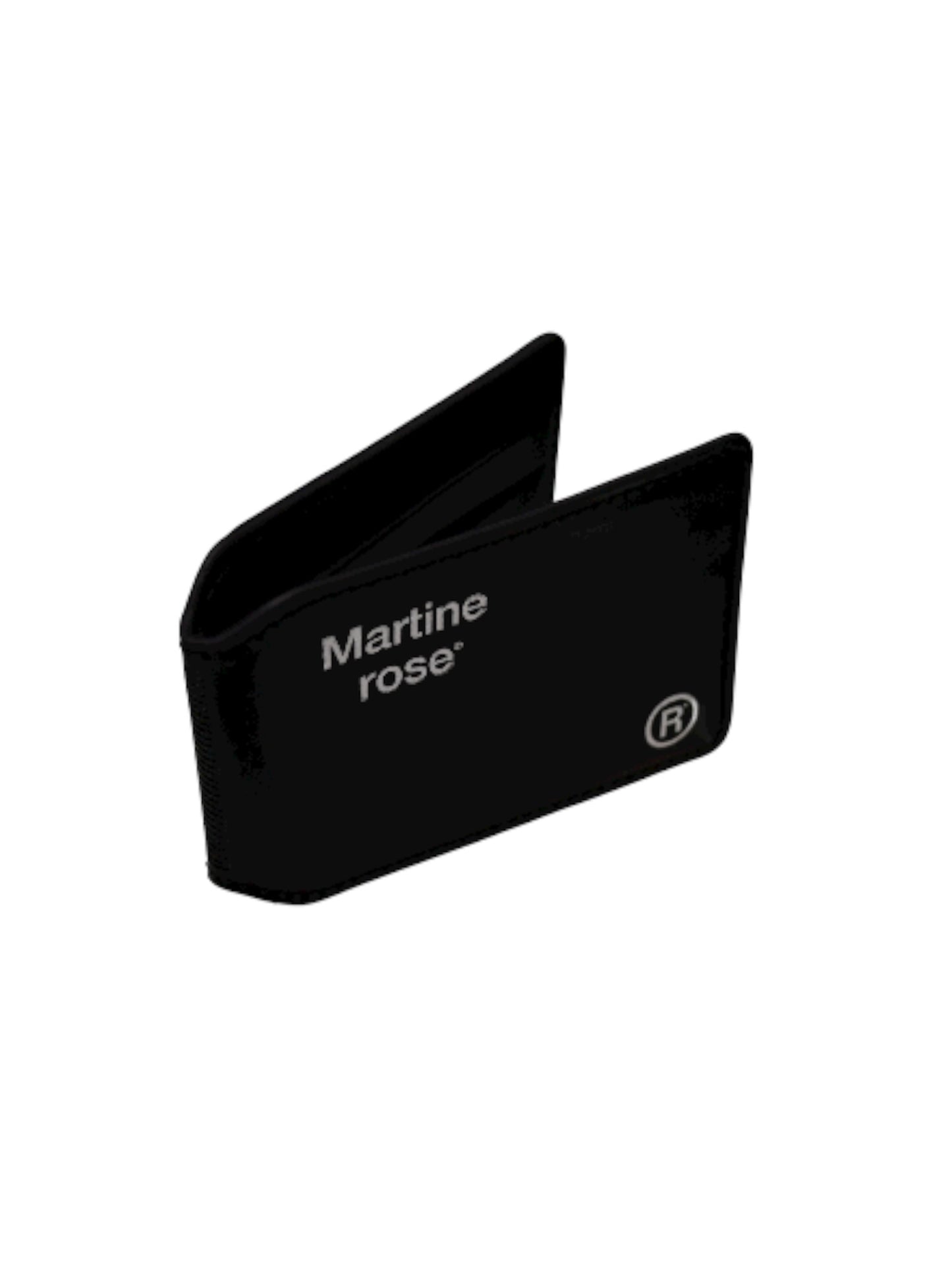 【Martine Rose  - マーティンローズ】LOGO-FOIL EMBOSSED LEATHER CARD HOLDER / BLACK (カードケース/ ブラック)