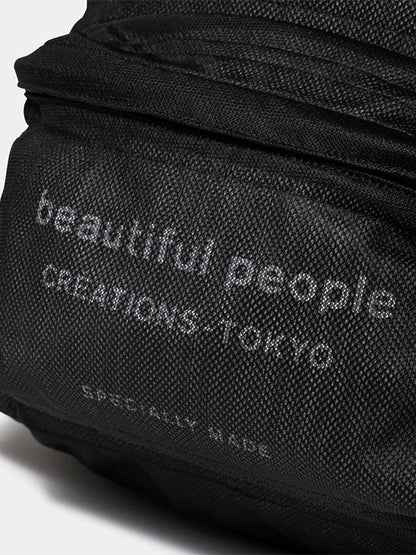 【beautiful people - ビューティフルピープル】nothing to hide back pack / BLACK（リュック/ブラック)