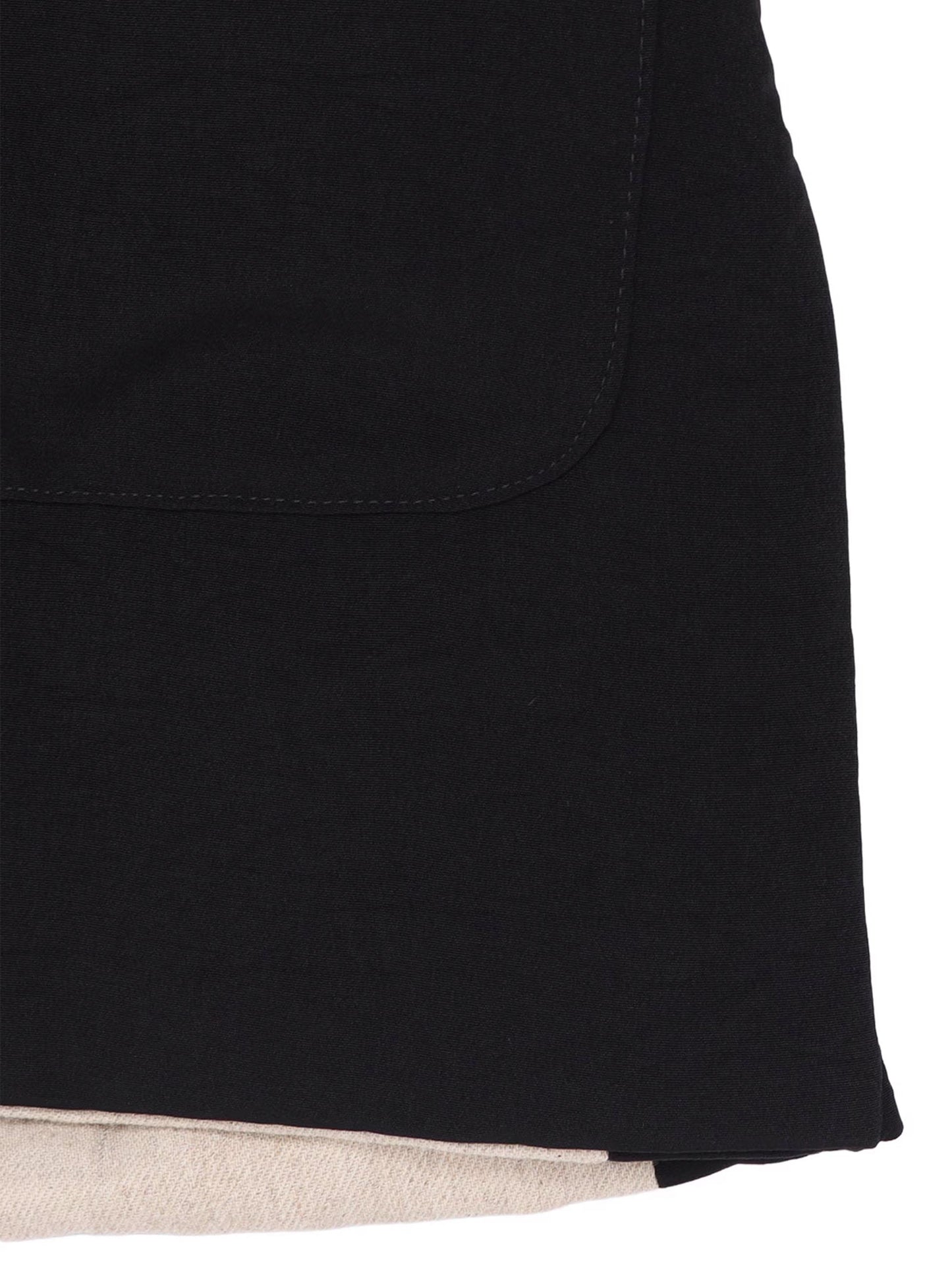 【Yohji Yamamoto POUR HOMME - ヨウジヤマモト プールオム】Ta TUXEDO STAND COLLAR REVERSIBLE PADDED BLOUSE（ジャケット/ ブラック)