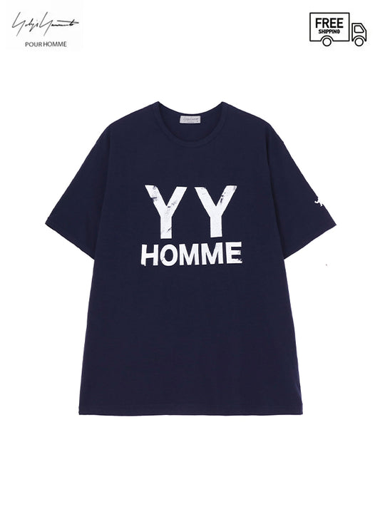 【Yohji Yamamoto POUR HOMME - ヨウジヤマモト プールオム】PRODUCT DYEING YYH PT SHORT SLEEVE T(Tシャツ/ネイビー)